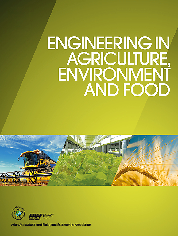 Go to journal home page - Engineering in Agriculture, Environment and Food